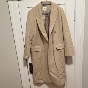 Abercrombie & Fitch Double-Breasted Wool Blend Coat